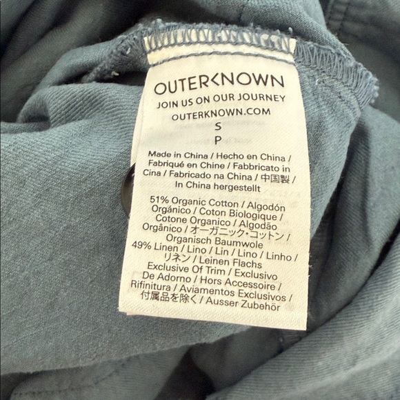 Outerknown Women’s Blue S.E.A Short sleeve Black button Utility Jumpsuit Small - Picture 10 of 13